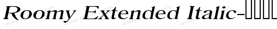 Roomy Extended Italic字体转换